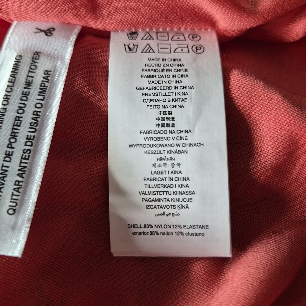 Michael Kors 3D Floral Maxi Dress Size Large Coral Orange Lined V Neck Fairy - Picture 14 of 16